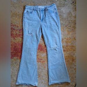 Indigo Rein Light Blue Distressed Women Jeans